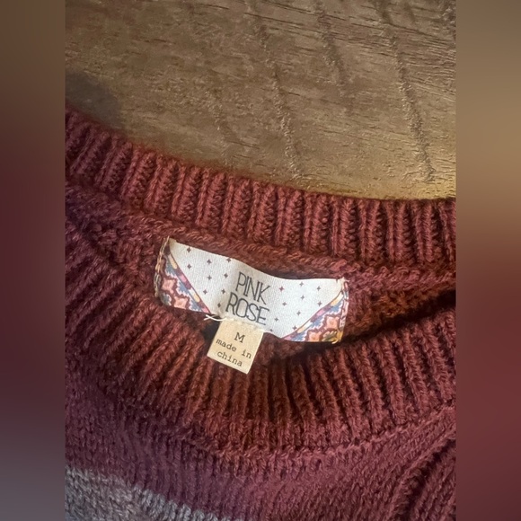 Colorblock Cable Knit Sweater - Picture 4 of 4